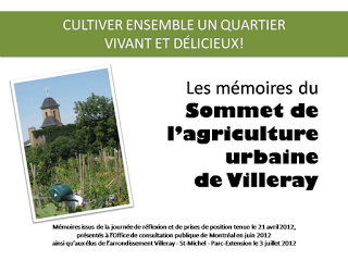 Les mémoires du Sommet de l'agriculture urbaine de Villeray